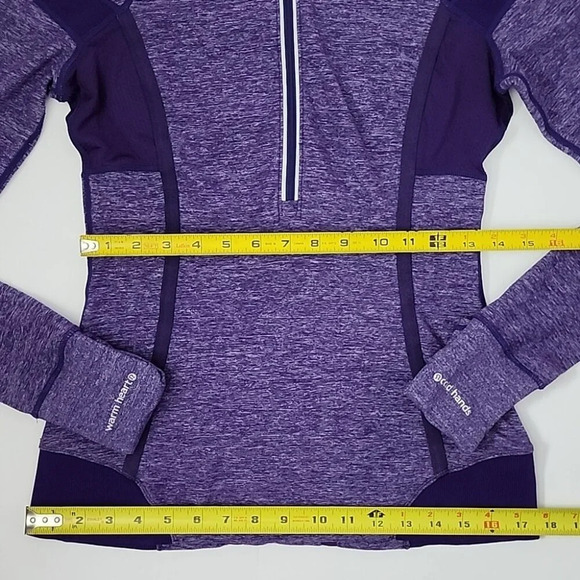 Lululemon Run Inspire Pullover 1/2 Zip Heather Lolo Purple Long Sleeves Size 6 - Picture 13 of 14